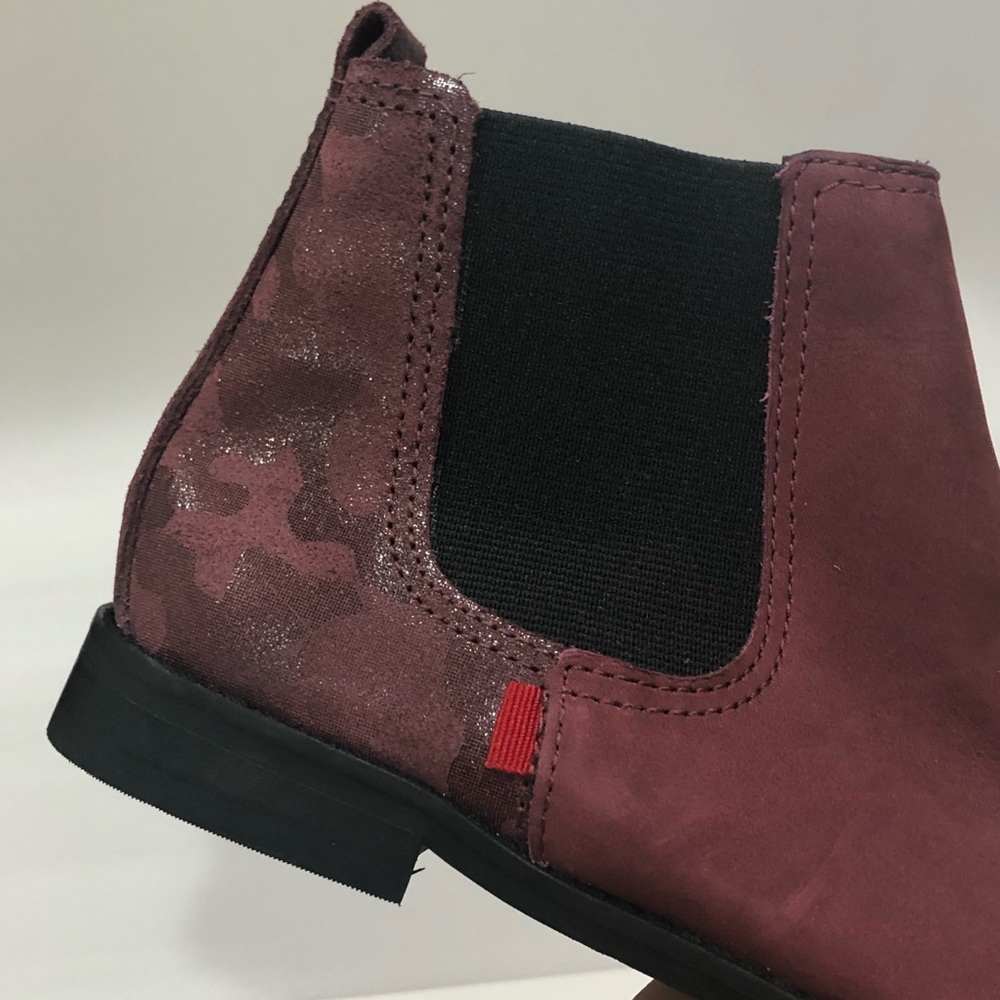 Marc Joseph of New York Girls Ankle Boots Burgundy Wine Nubuck Leather size 2.5M - Picture 4 of 15